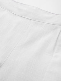Thumbnail for Jaipur Kurti Women White Regular Cropped Trousers - Distacart