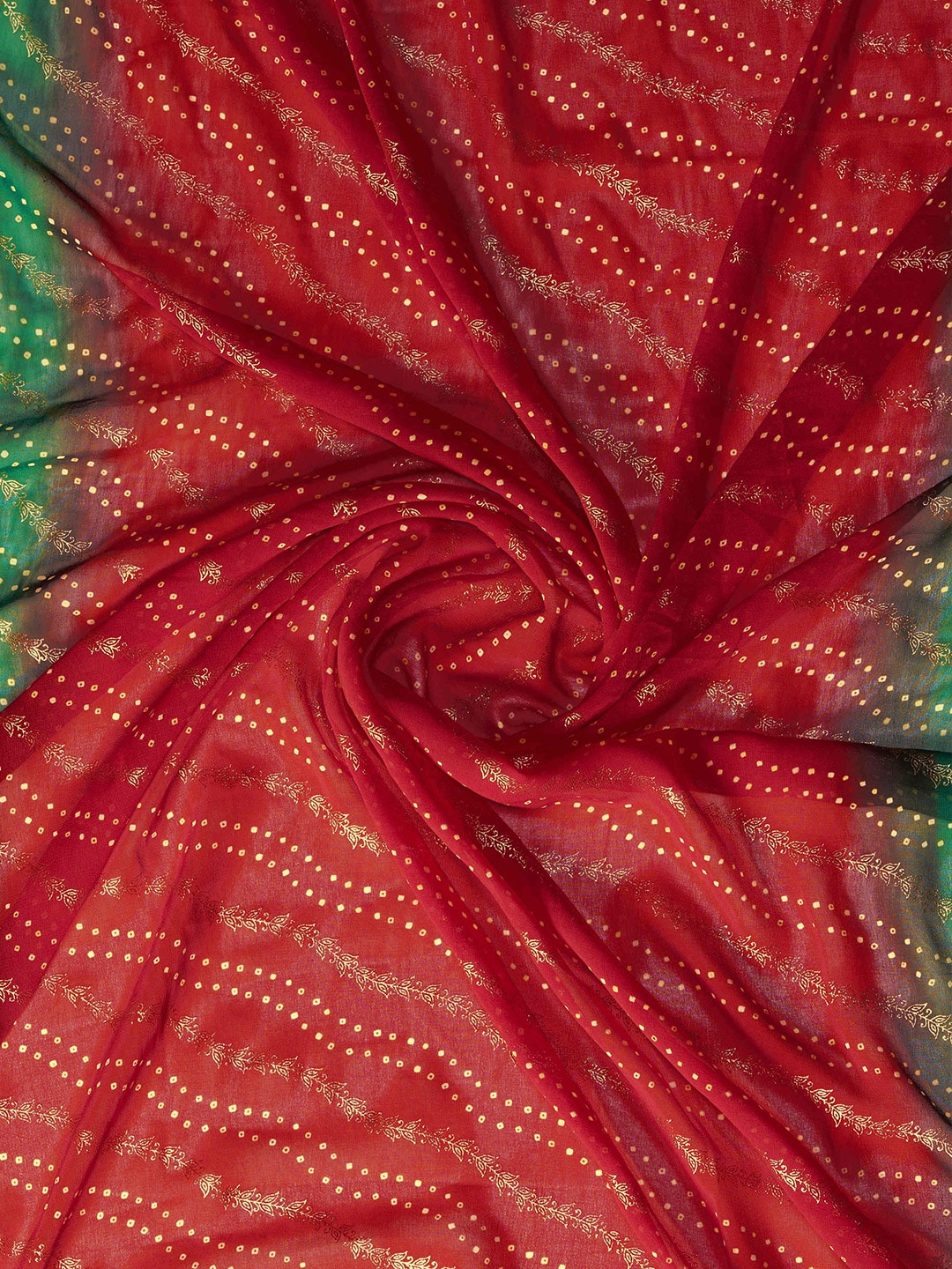 Mitera Ethnic Motifs PrintedZari Pure Georgette Saree - Distacart