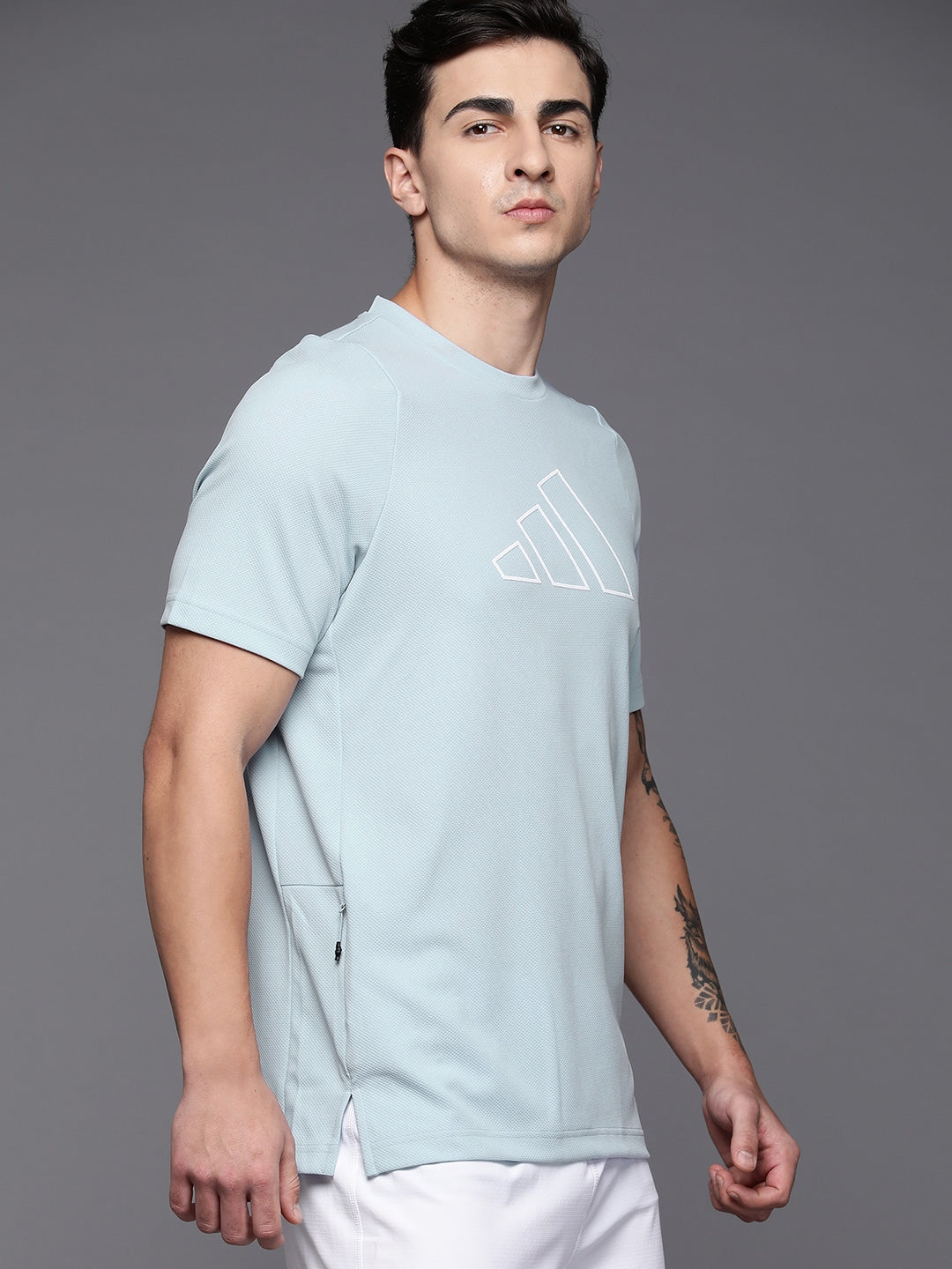 Adidas Men Regular Fit Brand Logo Printed Training T-shirt - Distacart