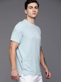 Thumbnail for Adidas Men Regular Fit Brand Logo Printed Training T-shirt - Distacart