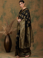 Thumbnail for Sangria Ethnic Motif Woven-Design Banarasi Sarees - Distacart