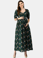 Thumbnail for Kalini Women Printed Thread Work Cotton Anarkali Kurta - Distacart