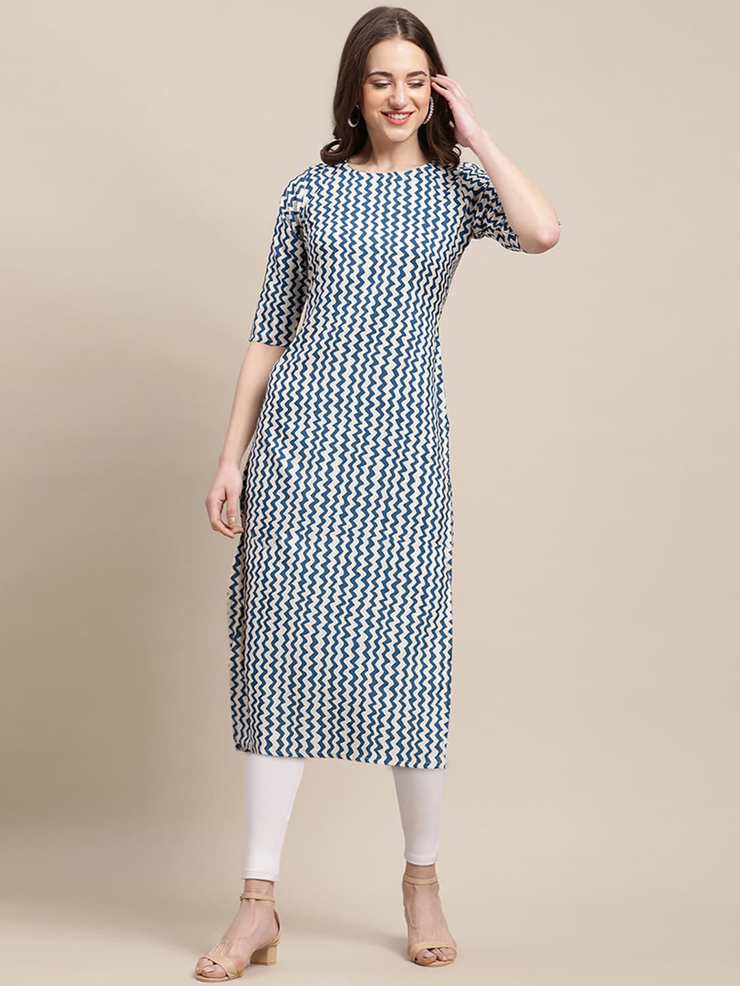 Kalini Women Pack Of 2 Geometric Printed Crepe Kurtas - Distacart