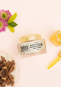 Thumbnail for Indya Mulethi & Argan Oil Dark Spot Reduction Face Cream Ingredients