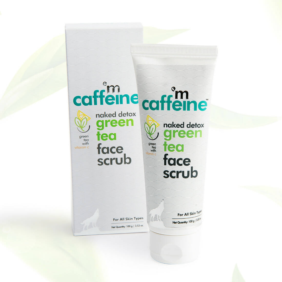mCaffeine Green Tea Face Scrub with Vitamin C & Hyaluronic Acid - Distacart