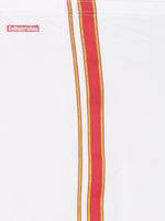 Thumbnail for Sethukrishna Pink & White Solid Shirt and Veshti Set - Distacart