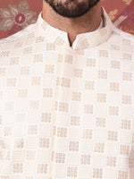 Thumbnail for House of Pataudi Straight Kurta With Churidar & Embroidered Nehru Jacket - Distacart