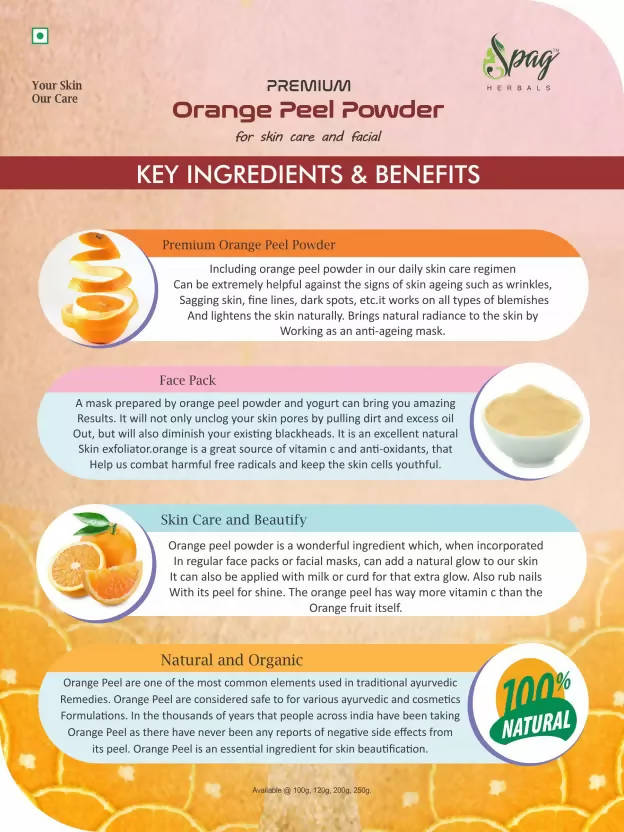 Spag Herbals Premium Orange Peel Powder - Distacart