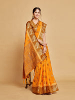 Thumbnail for Sangria Ethnic Motifs Woven Design Art Silk Banarasi Saree - Distacart
