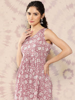 Thumbnail for Kalini Women Floral Printed Empire Pure Cotton Kurta with Sharara - Distacart