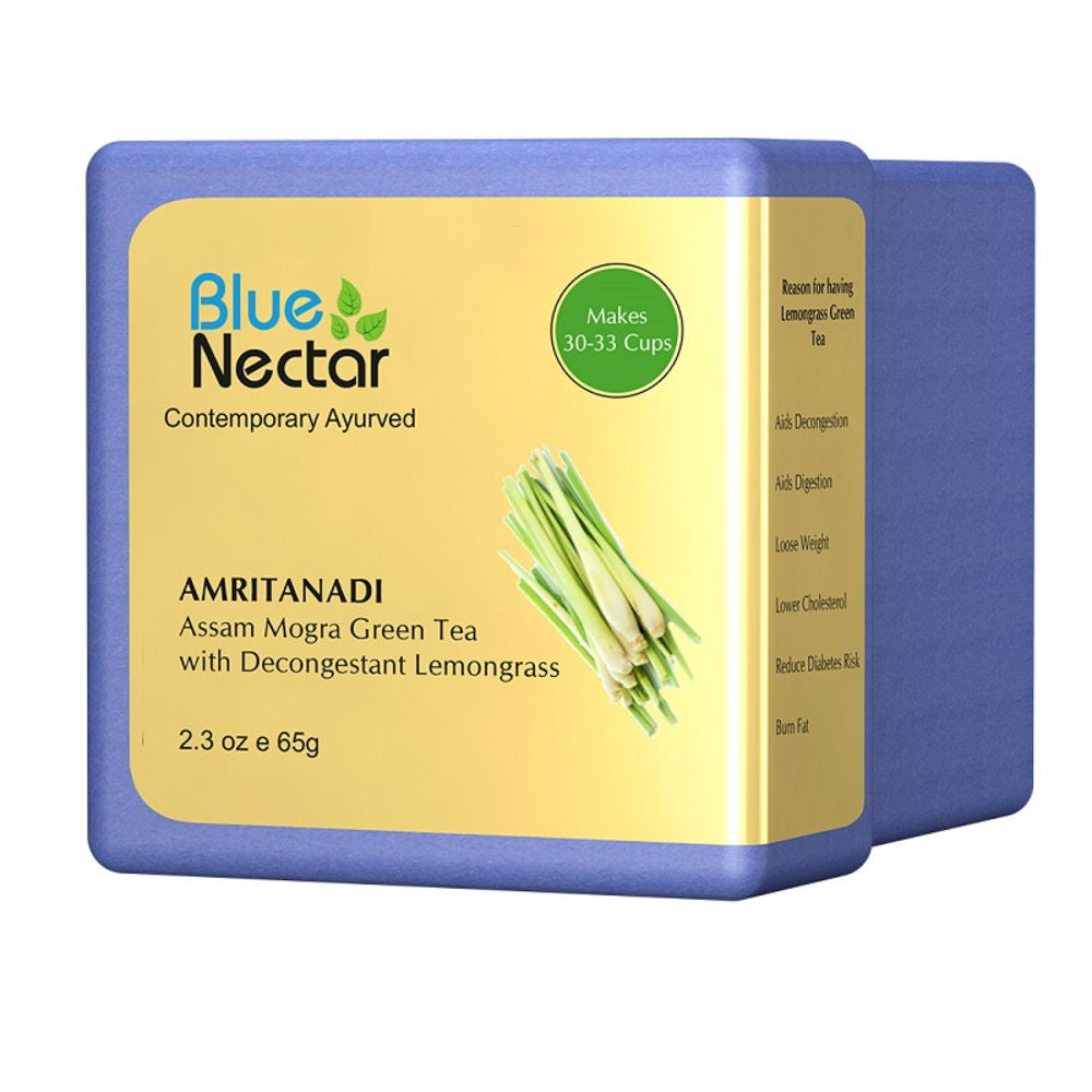 Blue Nectar Amritanadi Assam Mogra Green Tea with Decongestant Lemongrass