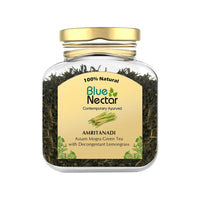 Thumbnail for Blue Nectar Amritanadi Assam Mogra Green Tea with Decongestant Lemongrass 65 gm