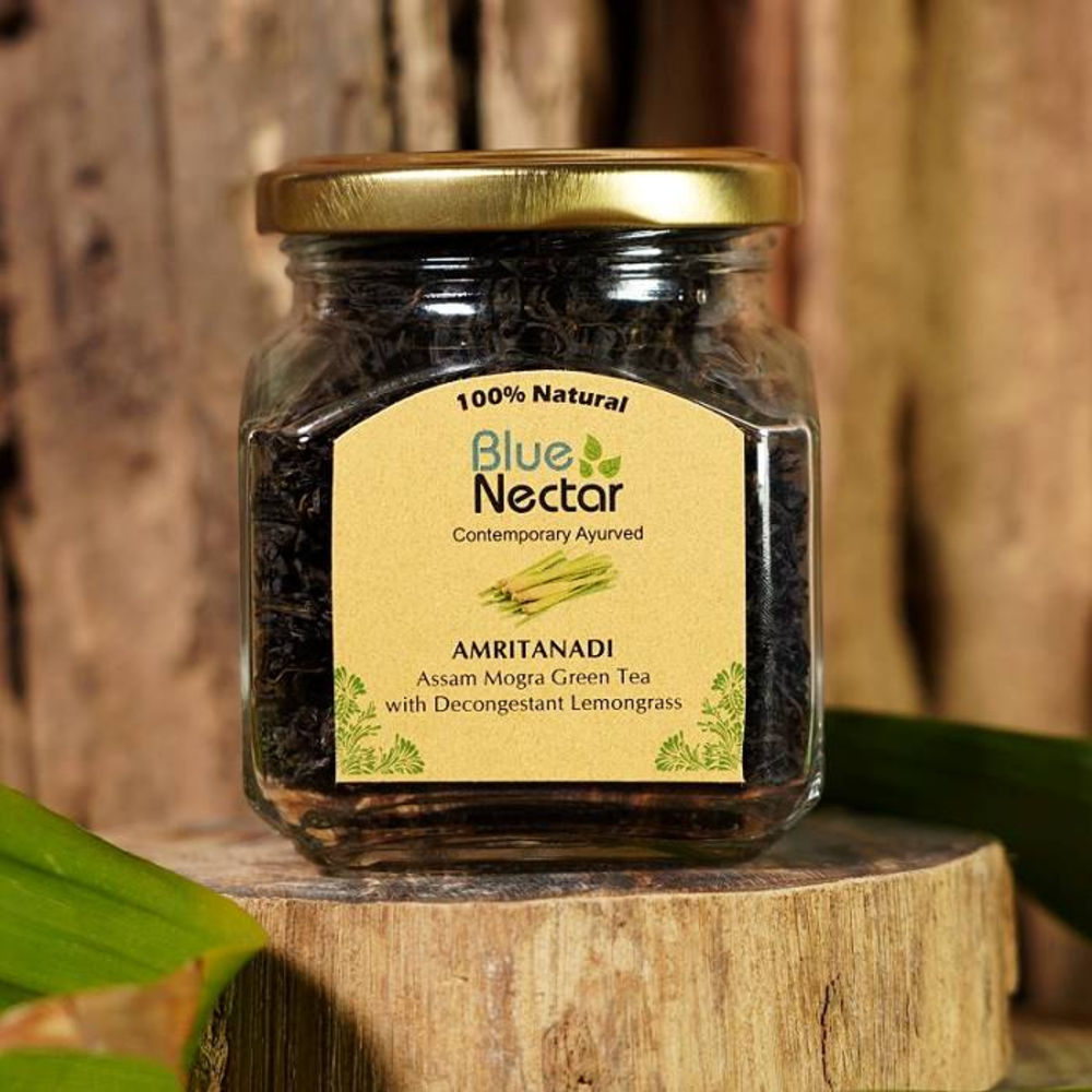 Amritanadi Assam Mogra Green Tea with Decongestant Lemongrass