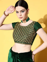 Thumbnail for Mitera Solid Saree with Embellished border - Distacart