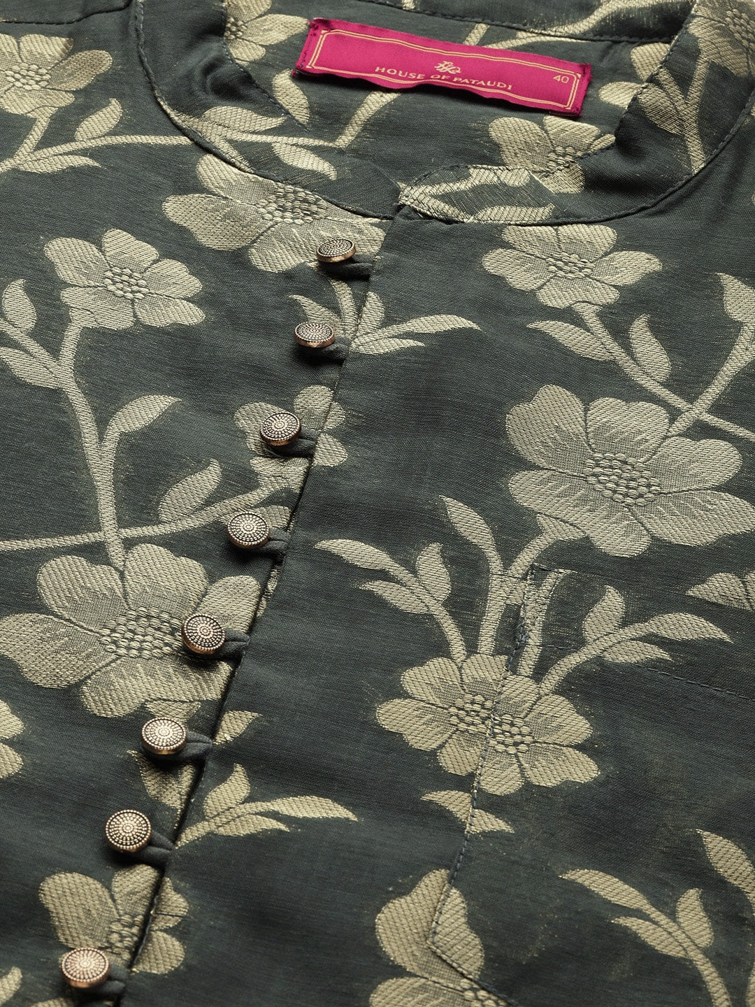 House of Pataudi Men Jashn Floral Zari Work Kurta with Churidar - Distacart