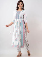 Thumbnail for Kalini Women Floral Printed Gotta Patti Kurta With Trousers - Distacart