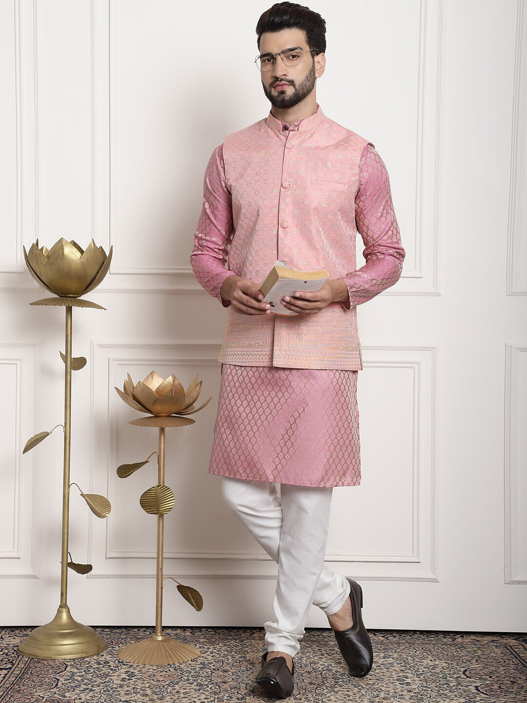 Sojanya Ethnic Motifs Woven Design Kurta With Churidar - Distacart