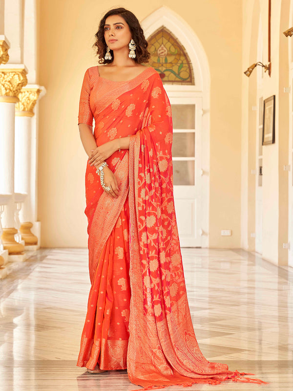 Tikhi Imli Ethnic Motifs Zari Art Silk Saree - Distacart