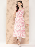 Thumbnail for Kalini Floral Printed White Romance Kurta - Distacart