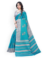 Thumbnail for Kalini Blue & Grey Art Silk Printed Khadi Saree - Distacart