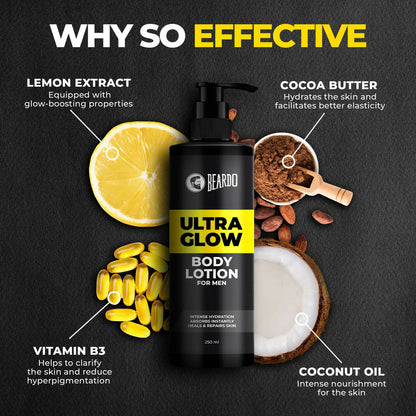 Beardo Ultra Glow Body Lotion For Men - Distacart