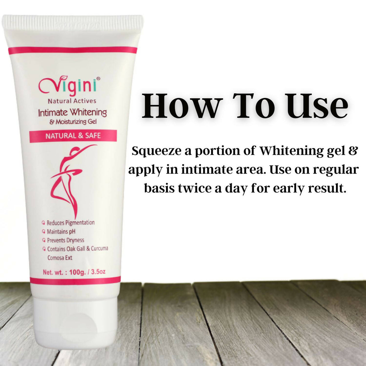 Vigini Natural Actives Vaginal Intimate Whitening Lightening Moisturizer Gel - Distacart