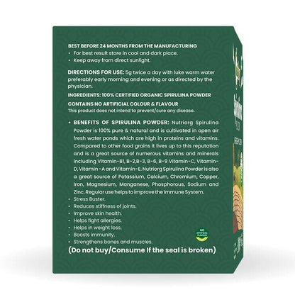 Nutriorg Spirulina Powder - Distacart