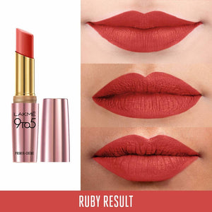 Lakme 9To5 Primer + Creme Lip Color - Ruby Result CR1 - Distacart