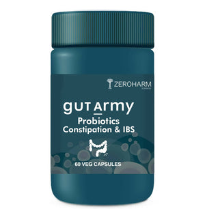 Zeroharm Gut Army Probiotics Constipation & IBS Capsules - Distacart