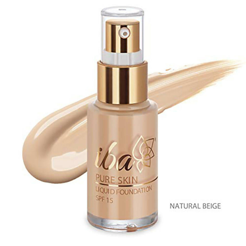 Iba Pure Skin Liquid Foundation SPF 15 - Natural Beige - Distacart