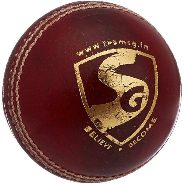 SG Bouncer Leather Ball - Red - Distacart
