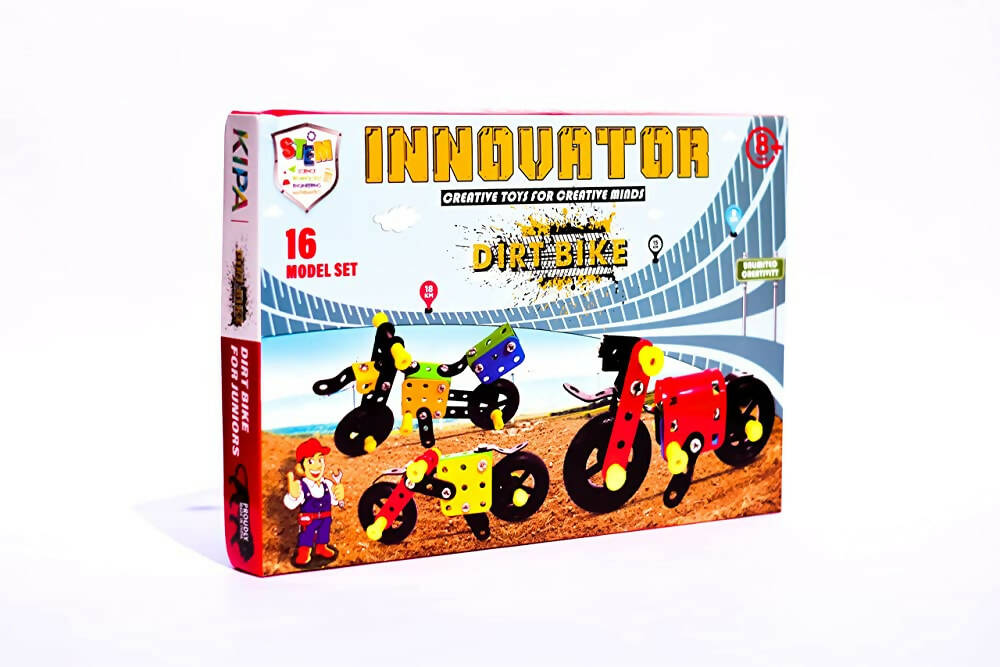 Kipa Model Building Metal Construction Based Educational Creative Toys for Creative Minds Kit Dirt Bikes for Juniors - Distacart