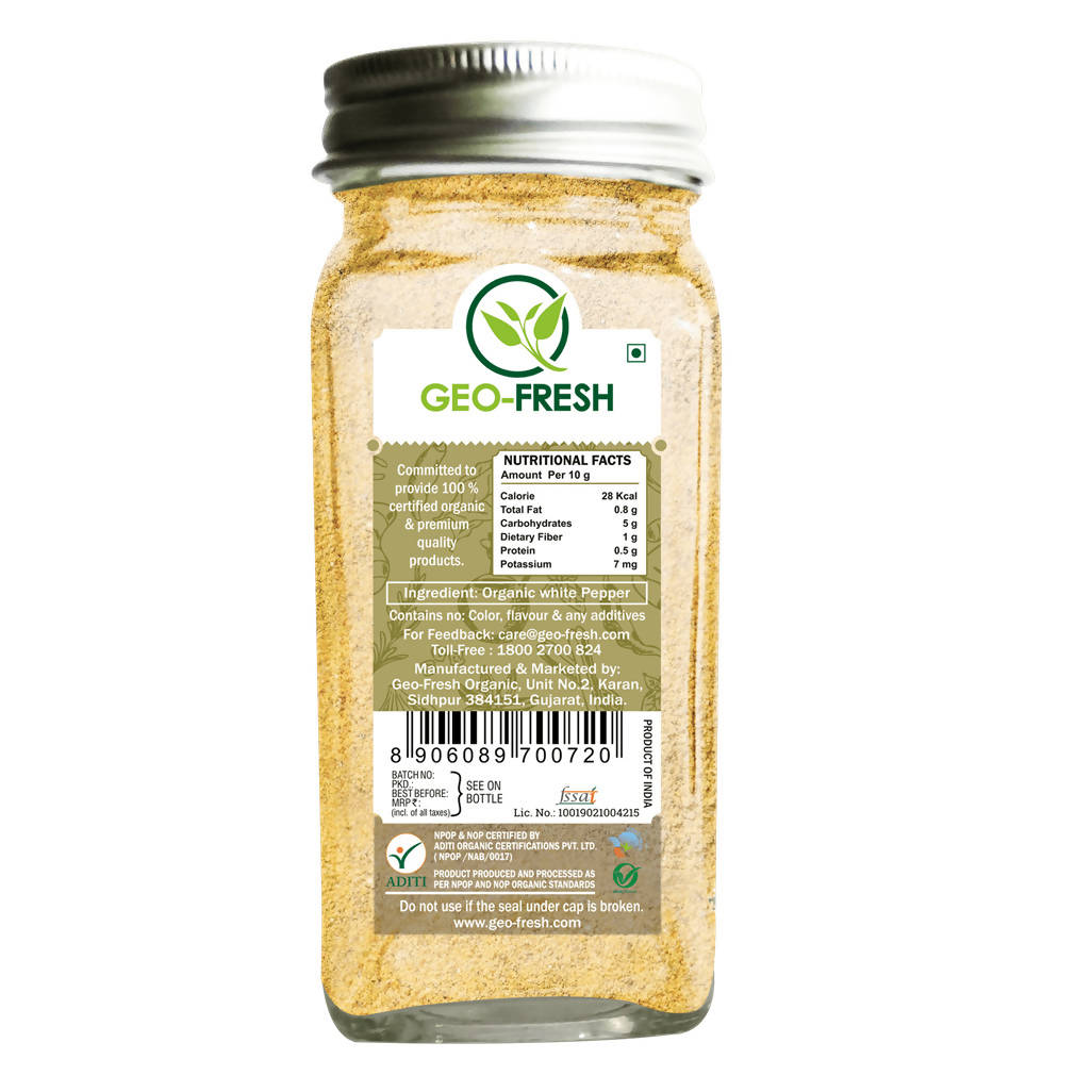 Geo-Fresh Organic White Pepper Powder - Distacart