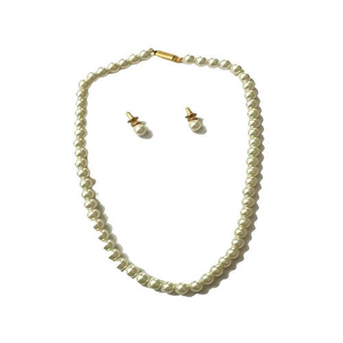 Tiaraa White Pearls Necklace Set For Women - Distacart