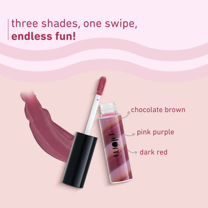 Plum Soft Swirl Lip Gloss 3 Shades In 1 & 122 Cherry Chocolate - Distacart