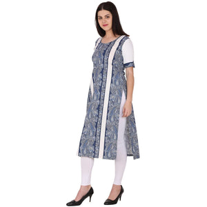Kanoor Women's multi cotton straight kurti