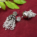Thumbnail for Mominos Fashion Johar Kamal Lotus Design Earrings With Pearls Jhumkas - Distacart