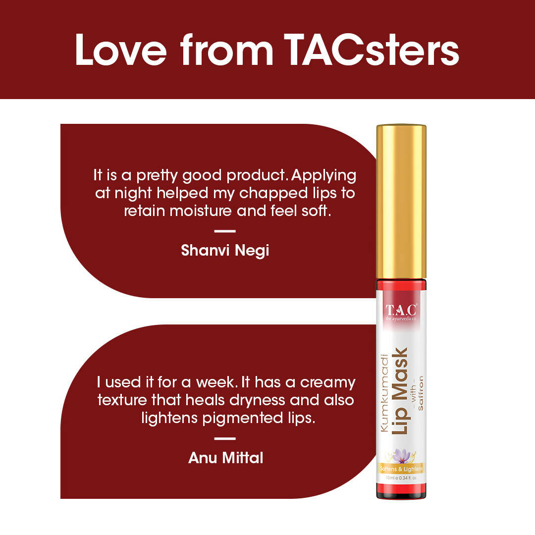 TAC - The Ayurveda Co. Kumkumadi Lip Mask with Saffron - Distacart
