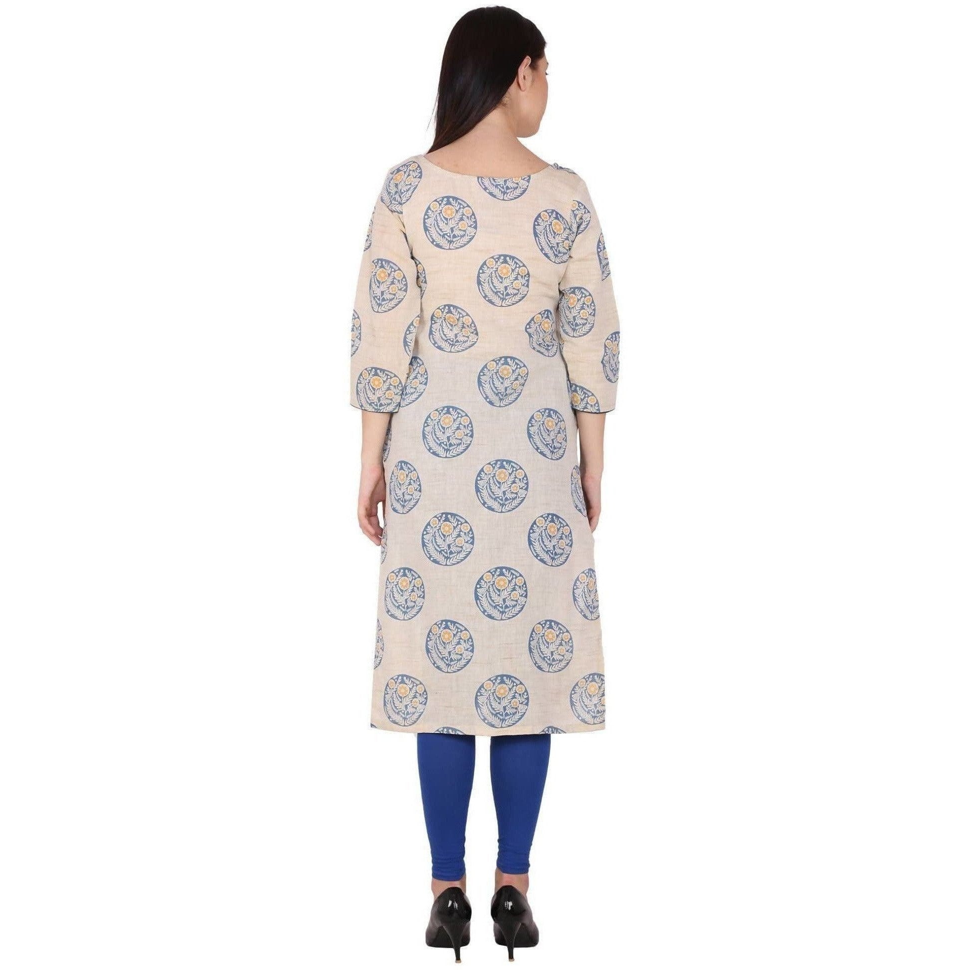 Kanoor Women's multi cotton straight kurti