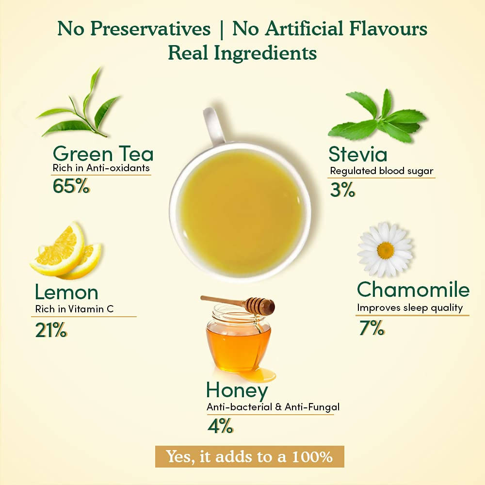 Vahdam Honey Lemon Green Tea