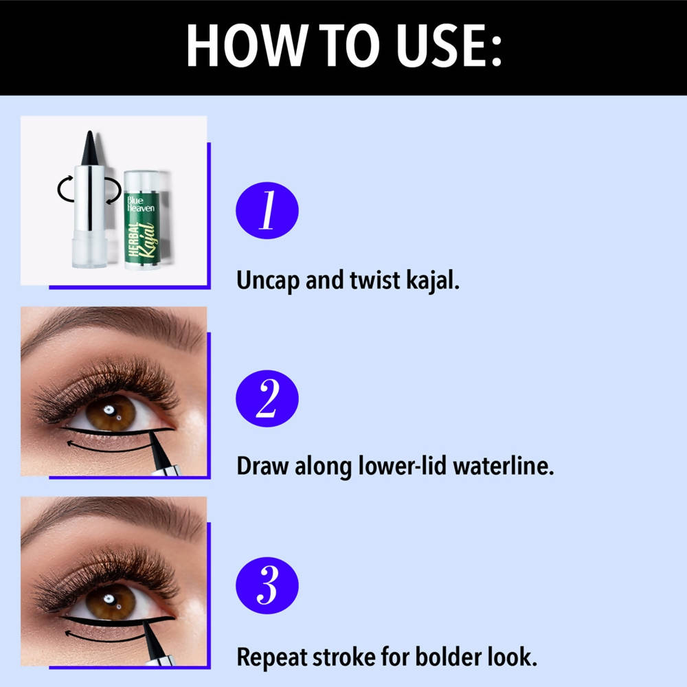 Blue Heaven Herbal Kajal How To Use