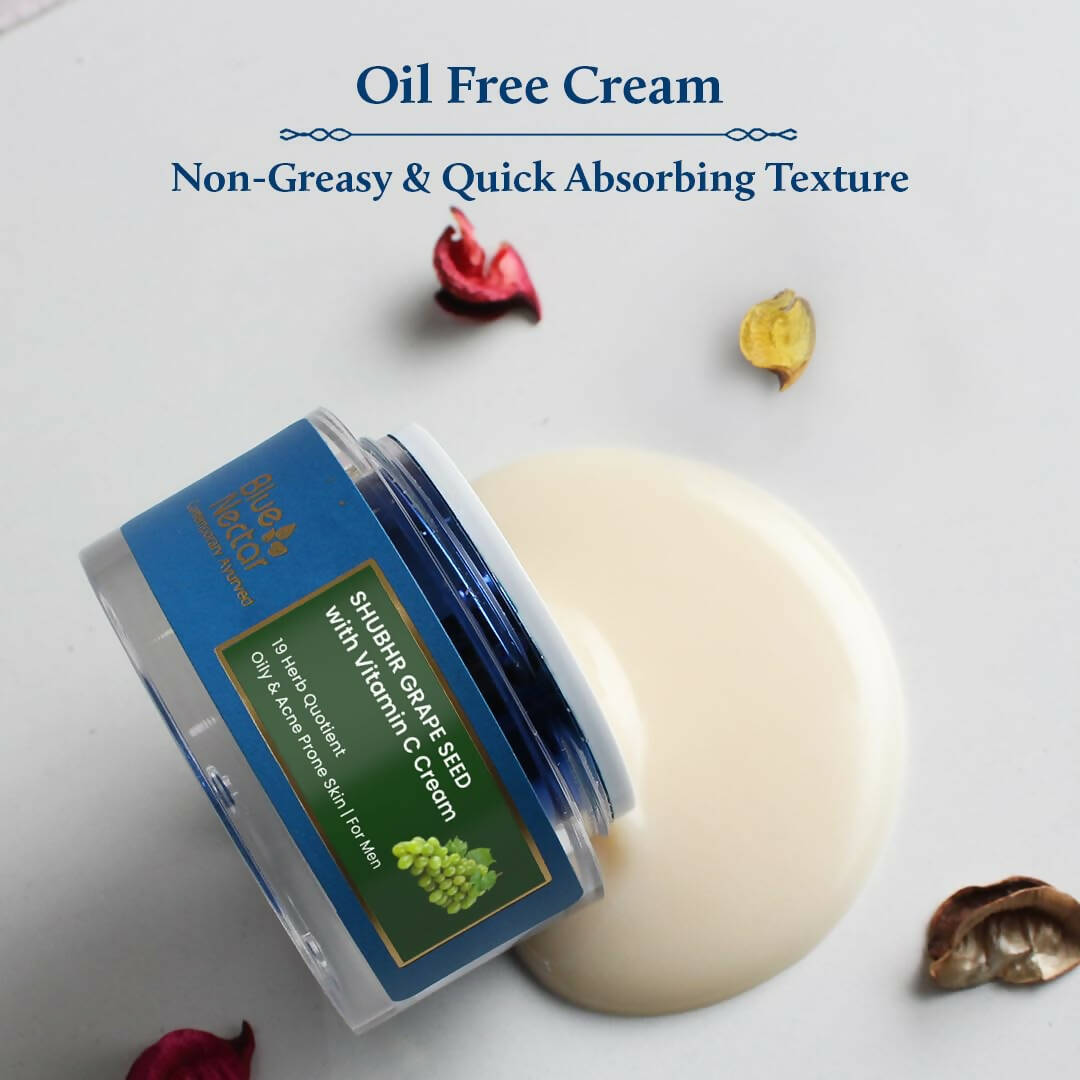 Blue Nectar Shubhr Grape Seed with Vitamin C Face Cream - Distacart
