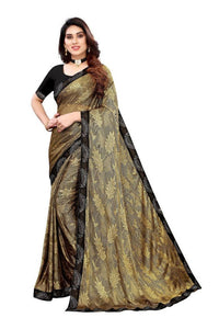 Thumbnail for Vamika Golden Malai Silk Embroidery Saree