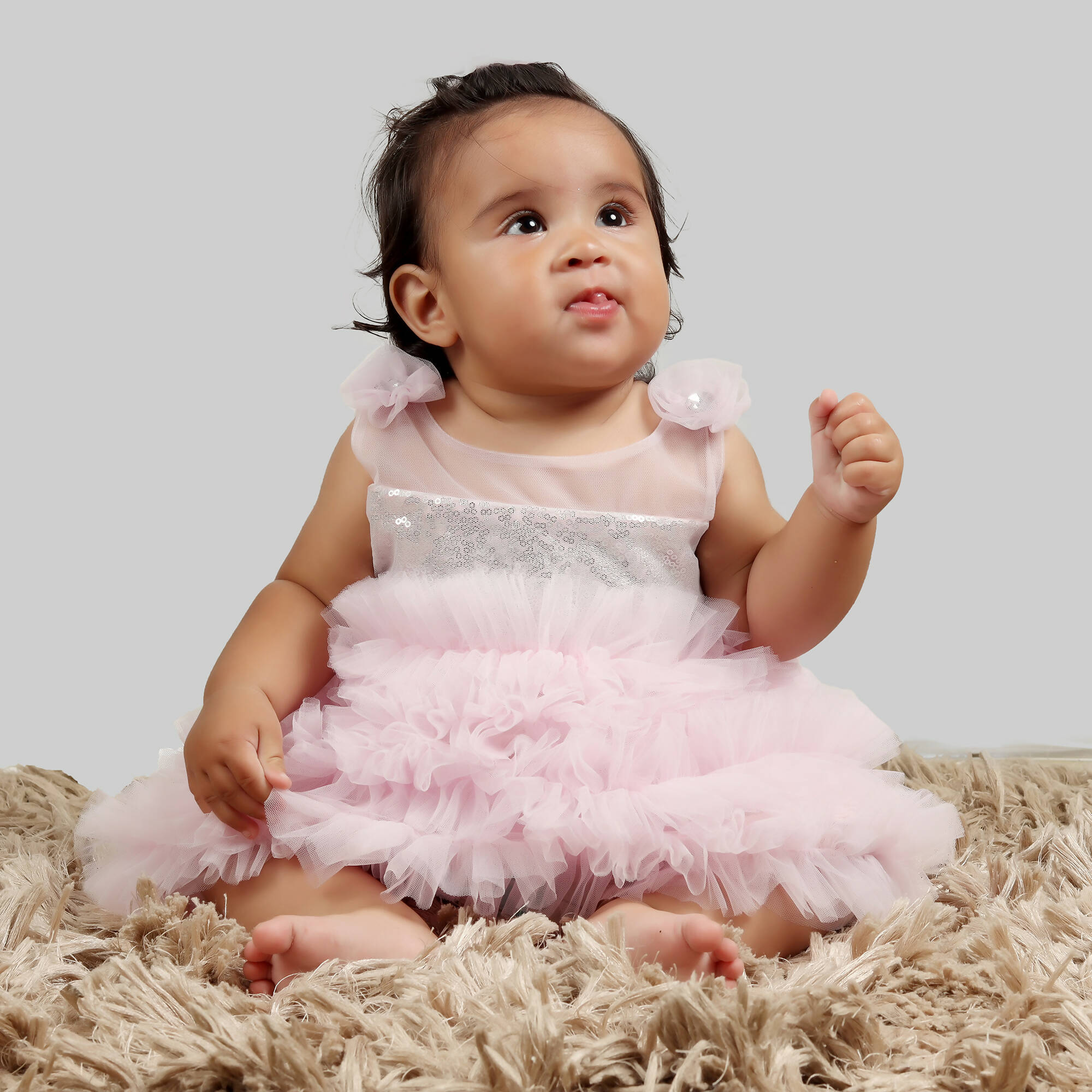 Pink Cow Fashions Pink & Sequin Gown - Distacart