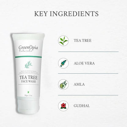 GreenOpia Naturals Tea Tree Face Wash - Distacart