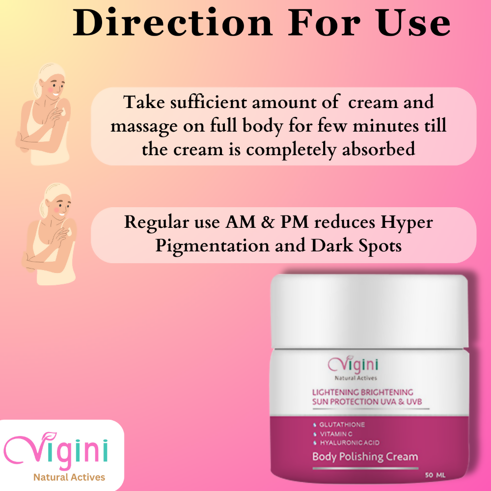 Vigini Skin Whitening Lightening Body Polishing Day Night Gel Cream - Distacart