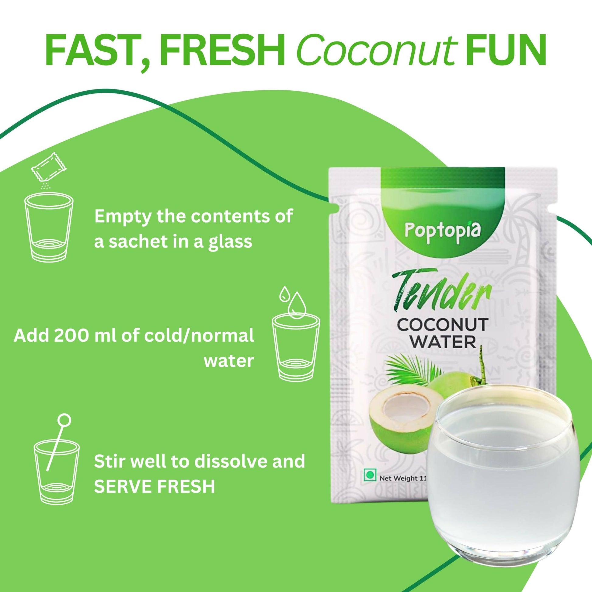 Poptopia Tender Coconut Water Powder - Distacart