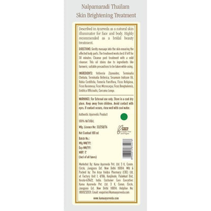 Kama Ayurveda Nalpamaradi Thailam Skin