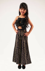 Thumbnail for Lil Drama Bollywood Tadka Black Jumpsuit For Girls - Distacart