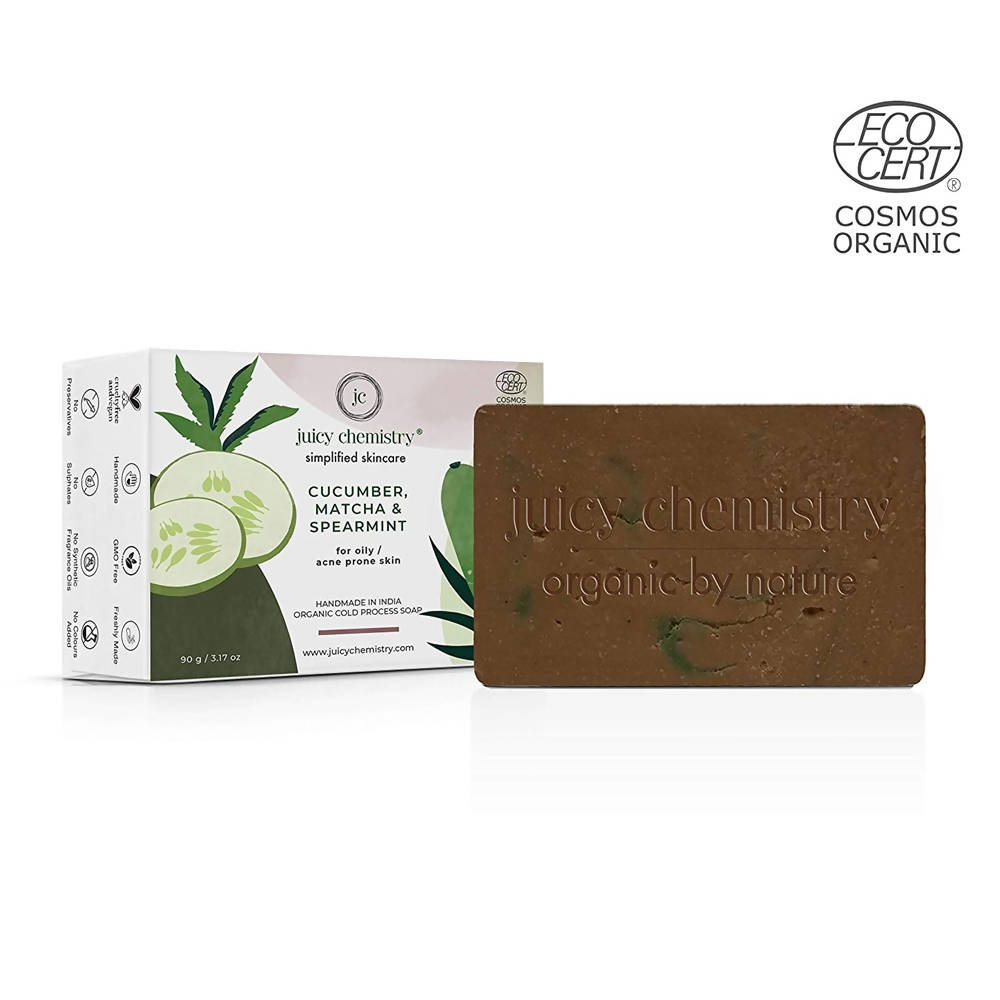 Juicy Chemistry Cucumber, Matcha & Spearmint Soap For Oily & Acne Prone Skin - Distacart